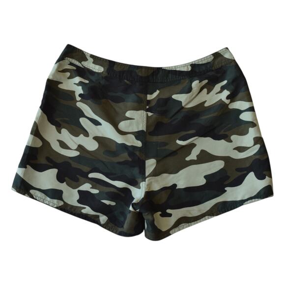 Vintage Y2K Camouflage Print Swim Shorts Women's Size 14 - Picture 4 of 4